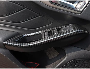 Для Ford Focus 2019 2020 Аксессуары для интерьера из углеродного волокна Внутренний Дверной Подлокотник Кнопка подъема окна Отделка крышки розетки кондиционера