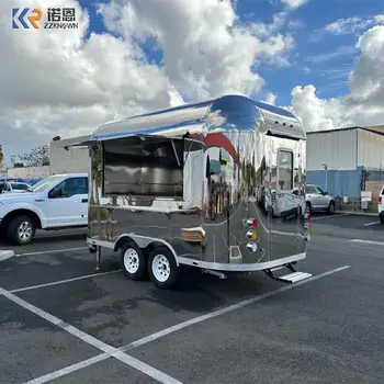 Новая тележка для мороженого, передвижной уличный концессионный продовольственный трейлер Foodtruck Airstream Food Truck с полностью оборудованной кухней для ресторана