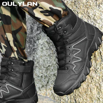 Тактические ботинки Мужские спортивные тренировочные ботинки для скалолазания на открытом воздухе, походная обувь для кемпинга, мужская боевая обувь для пустыни 39-46 размера