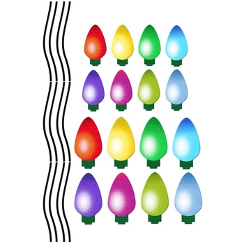 1 комплект светоотражающих наклеек на стену в саду Магниты в форме лампочек Автомобильные декоративные магниты Сувениры для вечеринок