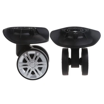 1 Пара колес для тележки A02 Замените колеса для багажа на запасные части из прочного материала ABS