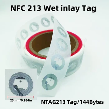 10шт NFC-меток Наклейка Ntg213 13,56 МГц ISO14443A NFC 213 Чип NFC Телефон RFID-метка Наклейки Клейкая этикетка