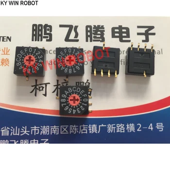 1ШТ Япония SC-1230TB 0-F/16 бит (шестерня) поворотный переключатель кодирования набора 4: 1 контактный обратный код красная ручка сердечника