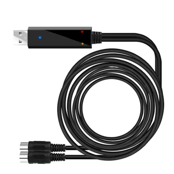 2X USB MIDI кабель, преобразовывающий интерфейс USB В вход-выход MIDI Шнура для ПК, ноутбука И клавиатуры пианино В музыкальной студии 6,5 футов