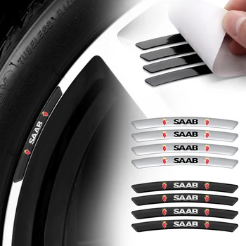 4шт Алюминиевый автомобильный значок, эмблема на обод колеса, декоративные наклейки для Saab 9-3 9-5 900 9000 93 95