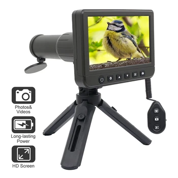 50-кратная цифровая телескопическая камера с 5,0-дюймовым HD-экраном, 8G SD-карта, фото-видеомагнитофон, монокуляр для путешествий с наблюдением за птицами