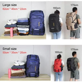 50л/80л большой емкости путешествия рюкзак для мужчин на открытом воздухе пешие прогулки пешие прогулки кемпинг рюкзаки багаж школа сумка нейлон пакет