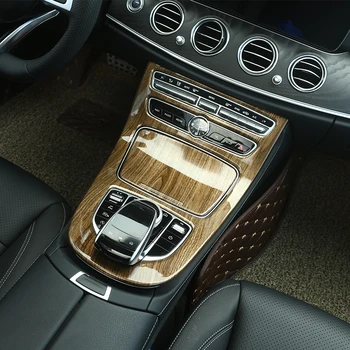 ABS Пластик, Глянцевый черный стиль, Центральная консоль, панель передач, Рамка, Накладка, наклейки для Mercedes Benz W213 E Class 2016 2017 2018