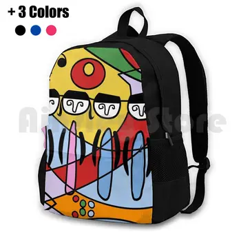 After Miro Походный рюкзак для верховой езды, спортивная сумка для скалолазания Miro People Shapes Яркие Красочные абстрактные узоры