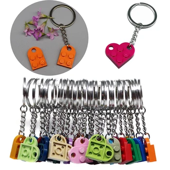 Aquaryta MOC 3176 Кирпичное Ожерелье в Форме Сердца/Брелок для Ключей игрушки 2x 2 цвета в форме Сердца, Совместимые с Развивающими Игрушками в Подарок для Ребенка