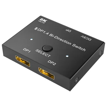 DP1.4 8K60Hz 1-к-2 HD конвертер 2-к-1 двунаправленный переключатель, док-станция DP1.4 Switch DP Splitter Converter