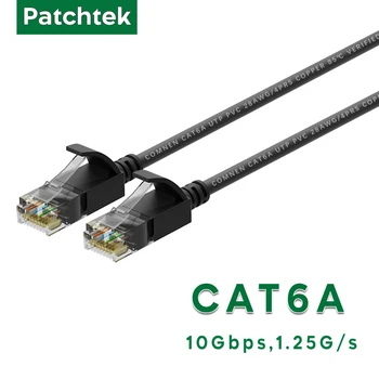Patchtek Тонкий Ethernet-Кабель RJ 45 Lan 10 Гбит/с CAT 6A Ethernet-Кабель Патч-Корд UTP Высокоскоростной Компьютерный Провод для Маршрутизатора PS5