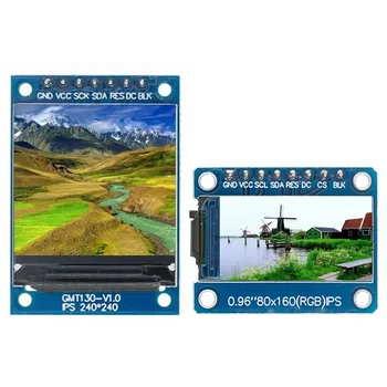 TFT-дисплей 0,96 /1,3 1,44 дюйма IPS 7P SPI HD 65K Полноцветный ЖК-модуль ST7735 Drive IC 80*160 (не OLED) для Arduino