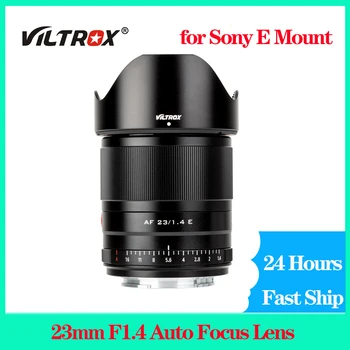 Viltrox 23 мм F1.4 Автофокусный Объектив Портретный Широкоугольный APS-C Vlog Объектив для камеры Sony E Mount A9 A7RIV A7II A6600 FX30 ZV-E10