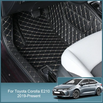 Автомобильный 3D-коврик для ног из искусственной кожи с полным покрытием для Toyota Corolla E210 Hybrid 2019-2024Floor Carpet Protector, Водонепроницаемая накладка, Аксессуар