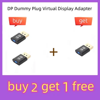 Адаптер виртуального дисплея DP Dummy Plug EDID безголовый эмулятор 4K DP Displayport Аксессуары для виртуального дисплея видеокарты