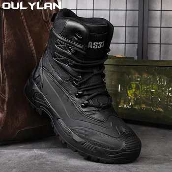 Армейские тактические ботинки 2024 года, мужские военные боевые ботинки, Уличная альпинистская походная обувь, мужская рабочая безопасная обувь для пустыни