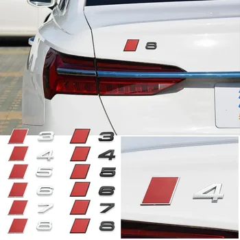 Буквы Логотипа Заднего Багажника Автомобиля Заменяют Значок Эмблемы Металлическими Наклейками Для Audi Sline S3 S4 S5 S6 S8 A3 A4 A5 A6 A7 A8 TT B5 C7 4F