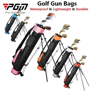 Водонепроницаемые сумки для гольфа PGM с плечевым ремнем, легкая сумка-подставка для гольфа из искусственной кожи, вмещающая 9 клюшек 6 цветов
