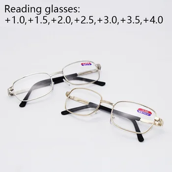 Высококачественные очки для чтения из натурального хрусталя Для мужчин И Женщин, линзы из стекла Высокой четкости с защитой от запотевания и царапин, Полная оправа 1.0-4.