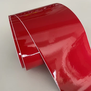 глянцевая красная виниловая пленка шириной 15 см Самоклеящаяся наклейка для выпуска воздуха Фольга для обертывания автомобиля