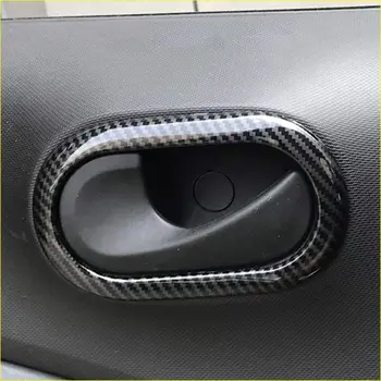 Декоративная рамка ручки внутренней двери автомобиля из углеродного волокна для Benz Smart 453 Fortwo Forfour 2015-2020 Аксессуары