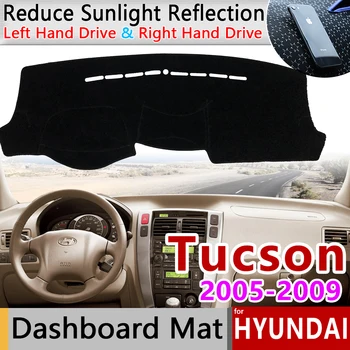 для Hyundai Tucson 2005 2006 2007 2008 2009 JM противоскользящий коврик накладка на приборную панель Солнцезащитный козырек Dashmat Защищает ковер Автомобильные аксессуары