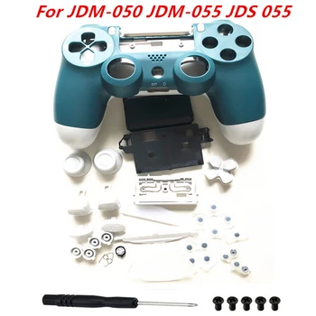 Для PS4 Pro JDS 055 JDM-050 JDM-055 Контроллер Полный Комплект Корпус в виде ракушки Ремонт кнопок Чехол Mod Kit DIY Белая Зеленая Крышка Замена