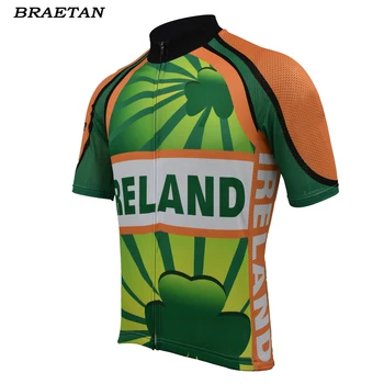 Ирландия Трилистник велоспорт джерси велосипедная одежда с коротким рукавом мужская зеленая велосипедная одежда Джерси велосипедная одежда braetan