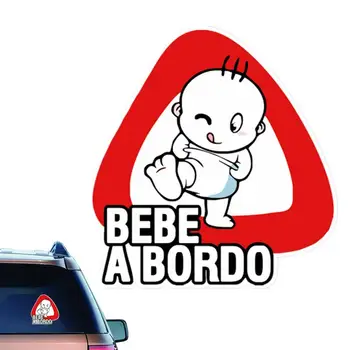 клейкая Детская наклейка на автомобиль Водонепроницаемое лобовое стекло автомобиля Светоотражающие Предупреждающие надписи креативные детские наклейки на окна автомобиля