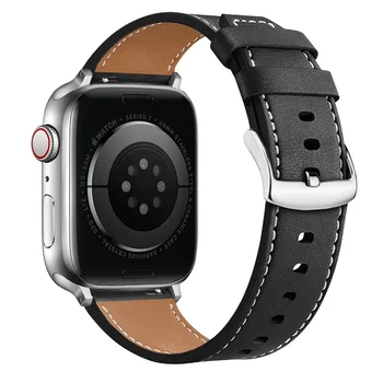 Кожаный ремешок для Apple watch band 44мм 45мм 49мм 41мм 40мм Аксессуарный браслет correa браслет iWatch серии 5 6 SE 7 8 ультра