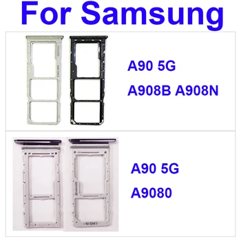 Лоток для SIM-карт Samsung A90 5G A908B A908N Держатель слота для лотка для sim-карт Samsung A90 5G A9080 Замена адаптера SD-карты