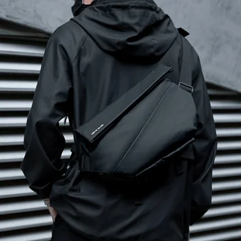 Мужская сумка через плечо из высококачественной кожи ПВХ 11-дюймовый iPad Водонепроницаемый Уникальный Модный Противоугонный Многофункциональный