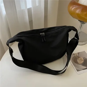 Новая модная сумка через плечо большой емкости, повседневная легкая сумка из ткани Оксфорд, простая сумка для клецек
