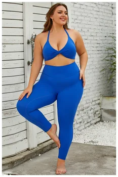 Новые женские пикантные персиковые дышащие штаны для йоги большого размера Spice, обтягивающие талию, набор из двух предметов для упражнений для бега