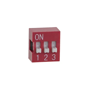 Переключатель KINGTEK DIP dial 2,54 мм красный широкофюзеляжный 3-позиционный штекер верхнего набора (YE) DSWB03LHGET Переключатель скользящего типа