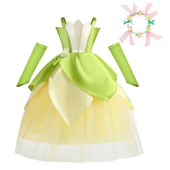 Платье для девочек 2023 года, платье принцессы Тинкер Белл Тианы, платье для выступлений Тинкер Белл