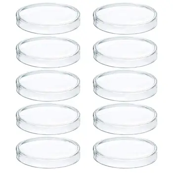 Пустые пластиковые стерильные чашки Петри, чаша для культивирования бактерий с крышками 60 мм, лабораторные биологические Научные школьные принадлежности 10 шт.