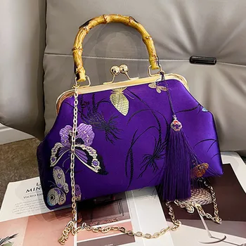 Роскошная вечерняя сумочка с вышивкой, винтажные модные сумки в свадебном стиле, дизайн с кисточками, женские сумки, кошельки, сумки через плечо.
