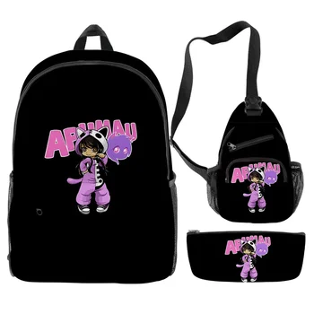Рюкзак Aphmau с 3D принтом, школьный ранец для учащихся начальной средней школы, мальчиков и девочек, школьная сумка из аниме Cosply, сумка для ручек