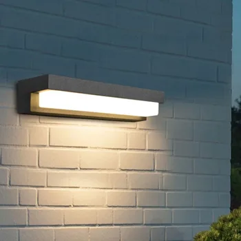 Солнечный светодиодный настенный светильник IP65 Водонепроницаемый Наружный настенный светильник Садовый Декор балкона Номер двери Виллы Настенное бра Внутреннее освещение