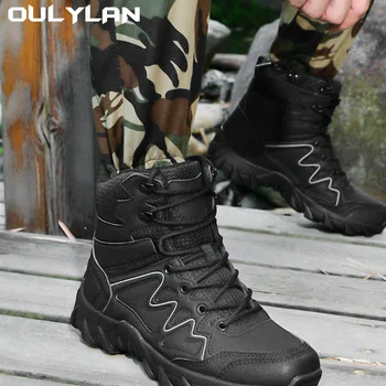 Тактические ботинки Мужские военные тренировочные ботинки для скалолазания на открытом воздухе Походная обувь для кемпинга Мужская боевая обувь для пустыни 39-46 размер