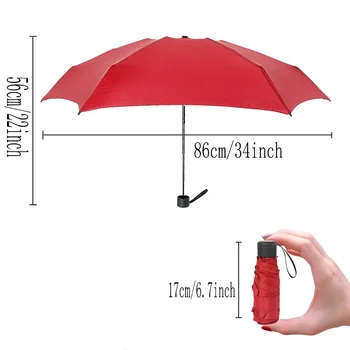 Удобный Карманный зонт для девочек, мини-зонт от солнца, зонты для путешествий, 180 г, Дождевик, маленький мужской Параплан, женский водонепроницаемый
