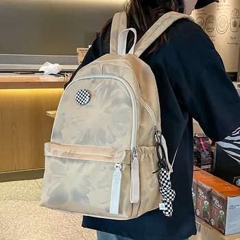 Школьный Рюкзак Для учащихся Средней Школы, Корейский Модный Повседневный Нейлоновый Водонепроницаемый Рюкзак Для Путешествий Большой емкости, Школьный Рюкзак Для девочек