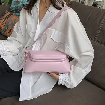 Элегантные женские сумки подмышками из искусственной кожи, вечерние дизайнерские женские розово-зеленые сумки-мессенджеры, роскошные женские сумки через плечо